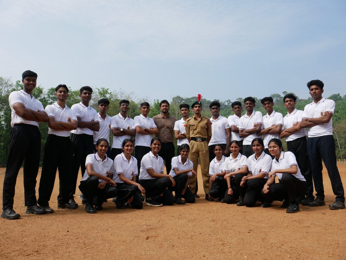 AJCE NCC cadets during the Sports Day March Past on 3 February 2026